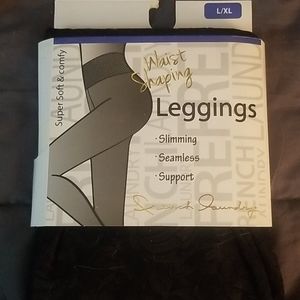 Black Wool lined leggings